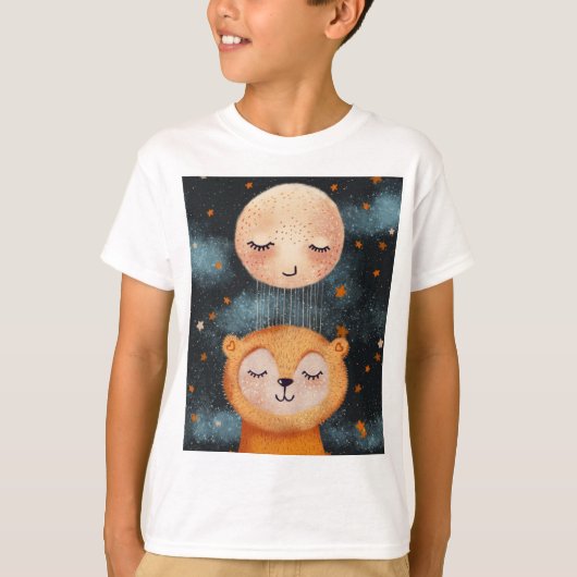 安らかな夢に眠る熊 Tシャツ (正面)