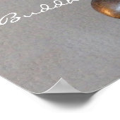 安らかな眠る銀仏の智慧の言葉 ポスター (角)