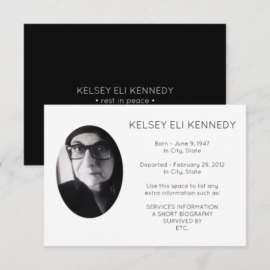 安らかに眠る (正面/裏面)