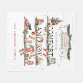 安らぎと喜び | うきうきクリスマス フリースブランケット (正面(横))