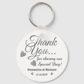 安エレガント価の銀結婚様のお願い キーホルダー (正面)