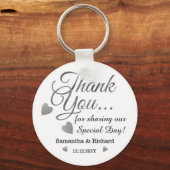 安エレガント価の銀結婚様のお願い キーホルダー (正面)