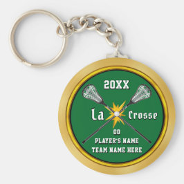 安カッコいいいパーソナライズされたラクロスギフト、あなたの色 キーホルダー