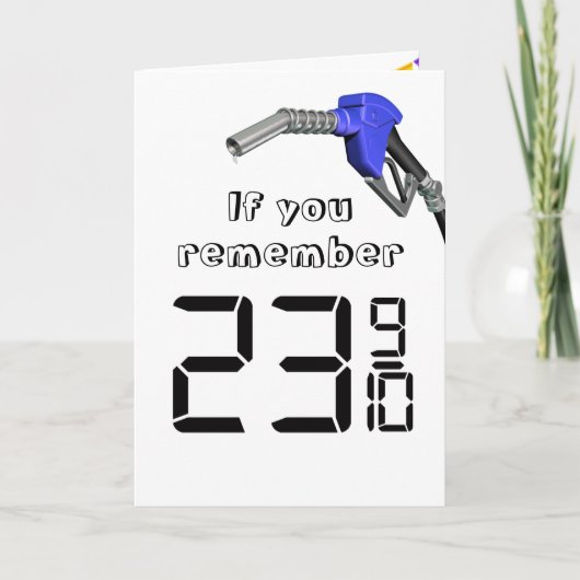 安ガス価格誕生日ユーモア カード (正面)