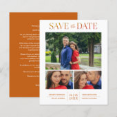 安シンプルいモダンエレガント 3写真結婚ズ (正面/裏面)