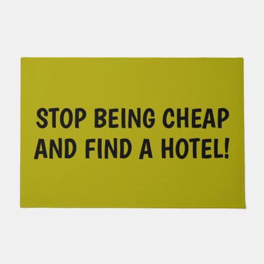 安ストップくて不快なホテルを探す ドアマット (正面)