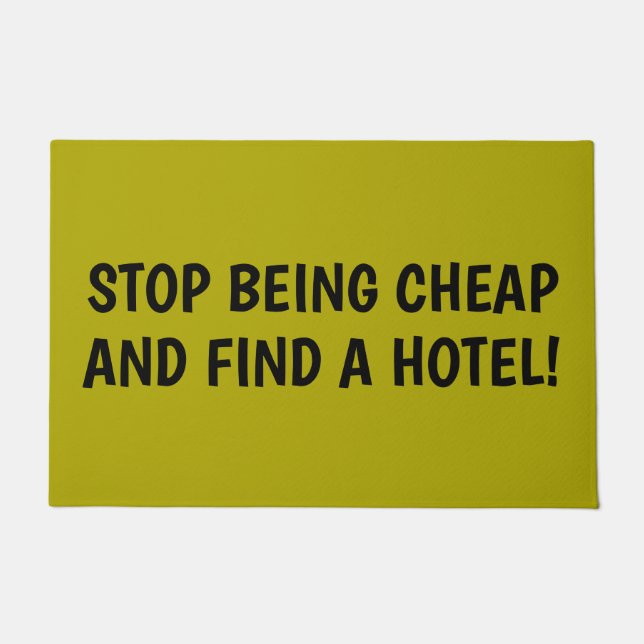 安ストップくて不快なホテルを探す ドアマット (正面)