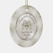 安パーソナライズされたい記念日のオーナメント セラミックオーナメント (右)