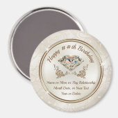 安パーソナライズされたい誕生日好き マグネット (正面/裏面)