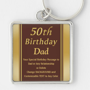 安パーソナライズされたい50誕生日のパパ キーホルダー