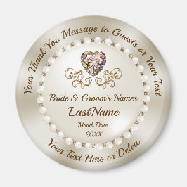 安パーソナライズされたく結婚、ありがとう。 マグネット