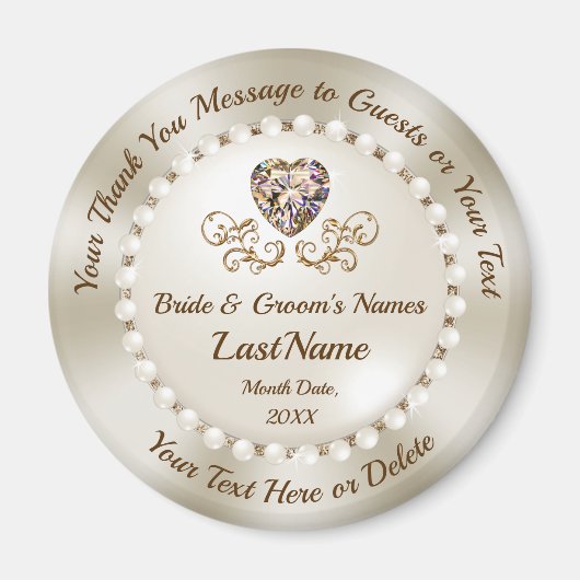 安パーソナライズされたく結婚、ありがとう。 マグネット (正面)