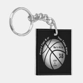 安価でカスタマイズ可能な選手用バスケットボール贈り物 キーホルダー (正面左)