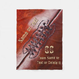 安価でパーソナライズなフットボール毛布、3文字 フリースブランケット