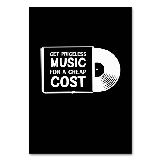安価で高価な音楽を手に入れる テーブルナンバー (正面)