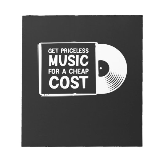 安価で高価な音楽を手に入れる ノートパッド (正面)