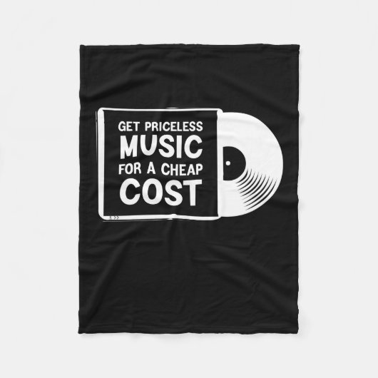 安価で高価な音楽を手に入れる フリースブランケット (正面)
