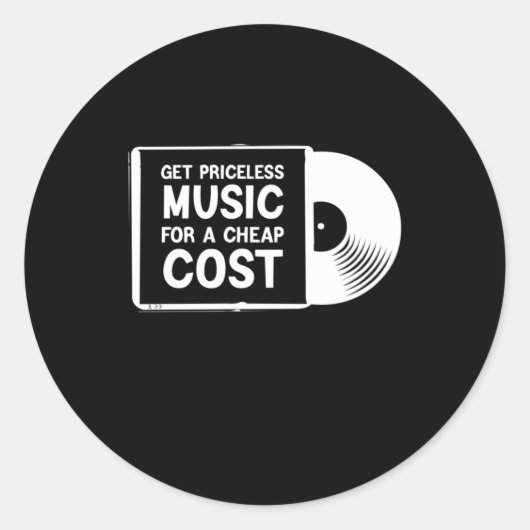 安価で高価な音楽を手に入れる ラウンドシール (正面)