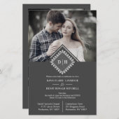 安価なイニシャルのオーナメントレ結婚ース洗練 (正面/裏面)