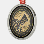 安価なカスタムチアリーティングコーチギフトアイディア メタルオーナメント (左)