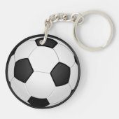 安価なサッカーチパーソナライズされたームの贈り物アイディア キーホルダー (裏面)