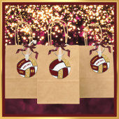 安価なバレーボールパーティーの好意，マルーン，金ゴールド キーホルダー