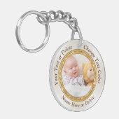安価なパーソナライズされたキーリング写真と文字 キーホルダー (正面左)