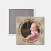 安価なパーソナライズされたフォトマグネット、正方形または円形 マグネット (正面/裏面)