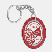 安価なパーソナライズされた応援チームのギフトアイディア、 キーホルダー (正面左)