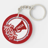 安価なパーソナライズされた応援チームのギフトアイディア、 キーホルダー (裏面)