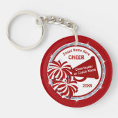 安価なパーソナライズされた応援チームのギフトアイディア、 キーホルダー (正面)