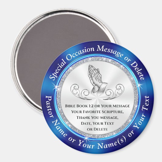 安価なパーソナライズされた教会の贈り物、教会 マグネット (正面/裏面)
