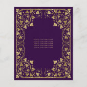 安価なパープルバイオレット フラワーデザイン ゴールド ティアラ キンセアニエラ チラシ (裏面)