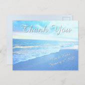 安価なビーチをテーマにしたサンキューカードビーチ ポストカード (正面/裏面)