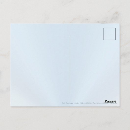 安価なビーチをテーマにしたサンキューカードビーチ ポストカード (裏面)