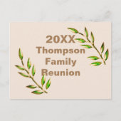 安価なファミリ懇親会発表招待状 ポストカード (正面)