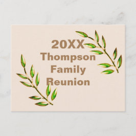 安価なファミリ懇親会発表招待状 ポストカード