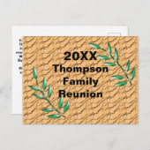 安価なファミリ懇親会発表招待状 ポストカード (正面/裏面)