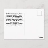 安価なファミリ懇親会発表招待状 ポストカード (裏面)