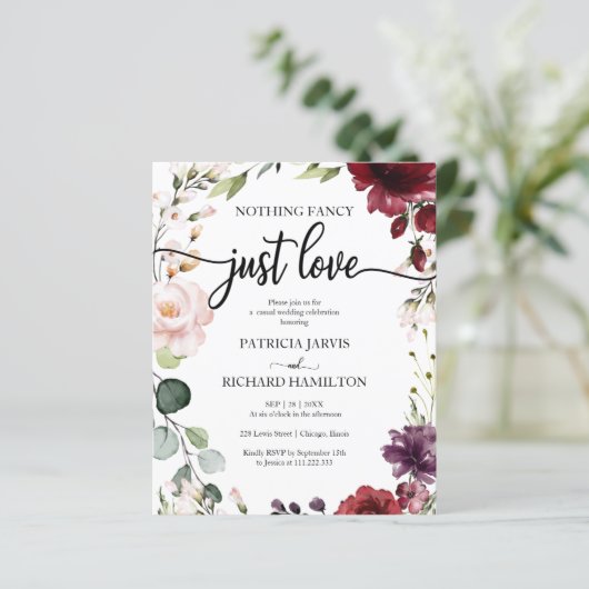 安価なファンシー結婚式招待状なし (スタンド正面)