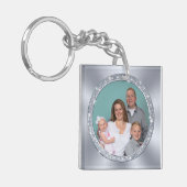 安価なフパーソナライズされたォトキーチェーン両面 キーホルダー (正面左)