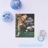 安価なレトロな緑の木とクリスマスブーツのメモ チラシ (シングル)