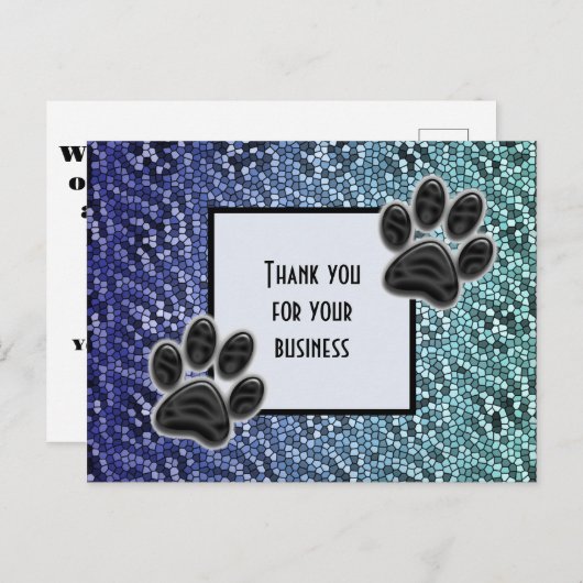 安価な動物の手あなたのビジネスをありがとう ポストカード (正面/裏面)