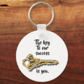 安価な感謝してい会社の宣伝マーケティング キーホルダー (正面)