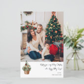安価な田舎風クリスマスツリーデザインのVノート写真 - MED (スタンド正面)