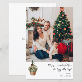 安価な田舎風クリスマスツリーデザインのVノート写真 - MED