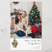 安価な田舎風クリスマスツリーデザインのVノート写真 - MED (正面)