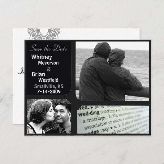 安価な結婚式招待状フォトポストカード 案内ポストカード (正面/裏面)