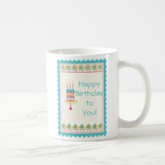 安価な誕生日プレゼント-ハッピーバースデーのマグ コーヒーマグカップ (右)