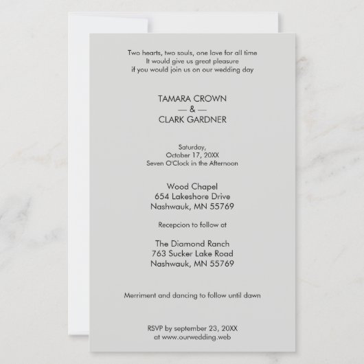 安価な高級品シック透明結婚度の写真 (裏面)